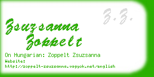 zsuzsanna zoppelt business card